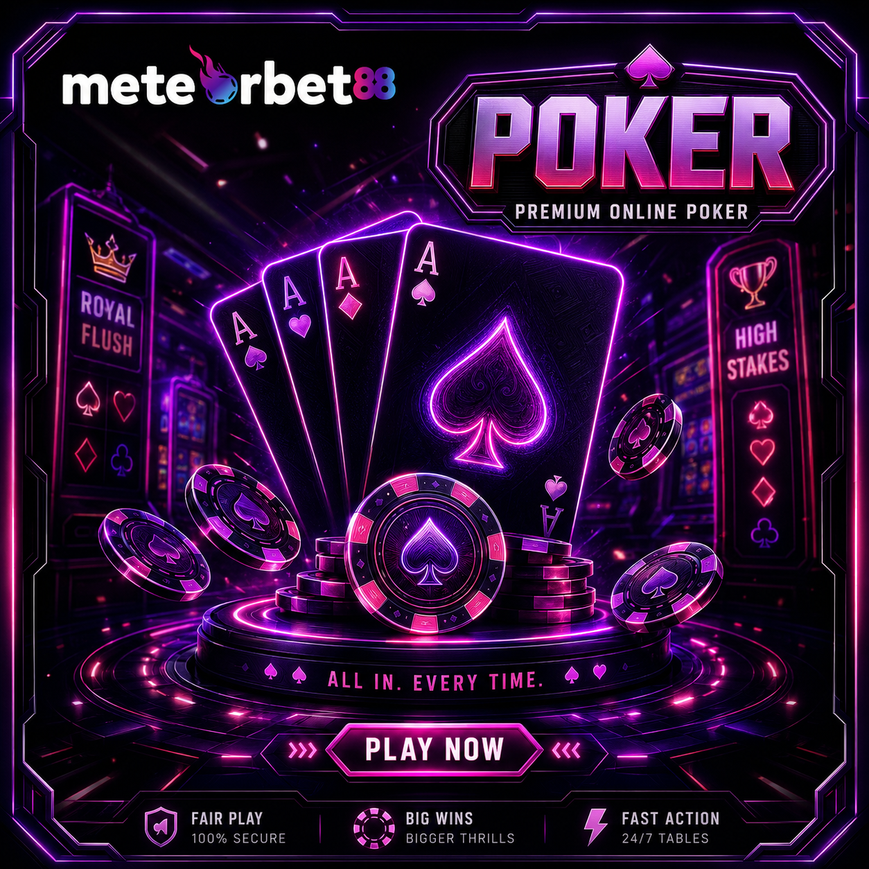 Meteorbet88 Poker Banner